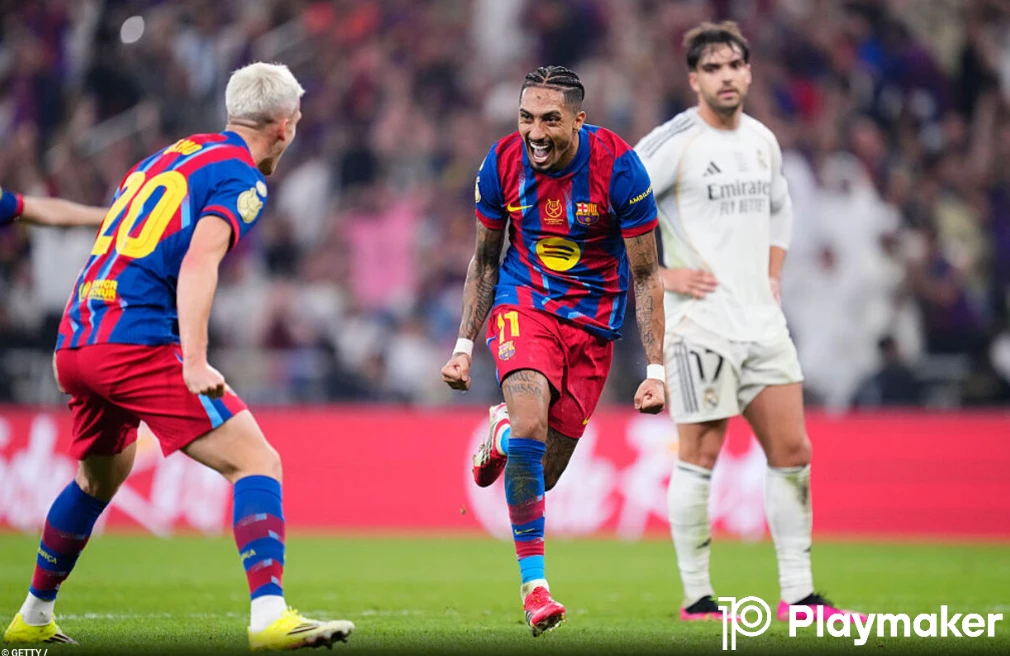 Playmakerstats: «Рафинья решает «эль класико»: «Барселона» выиграла Суперкубок Испании, обыграв «Реал» 3:2»