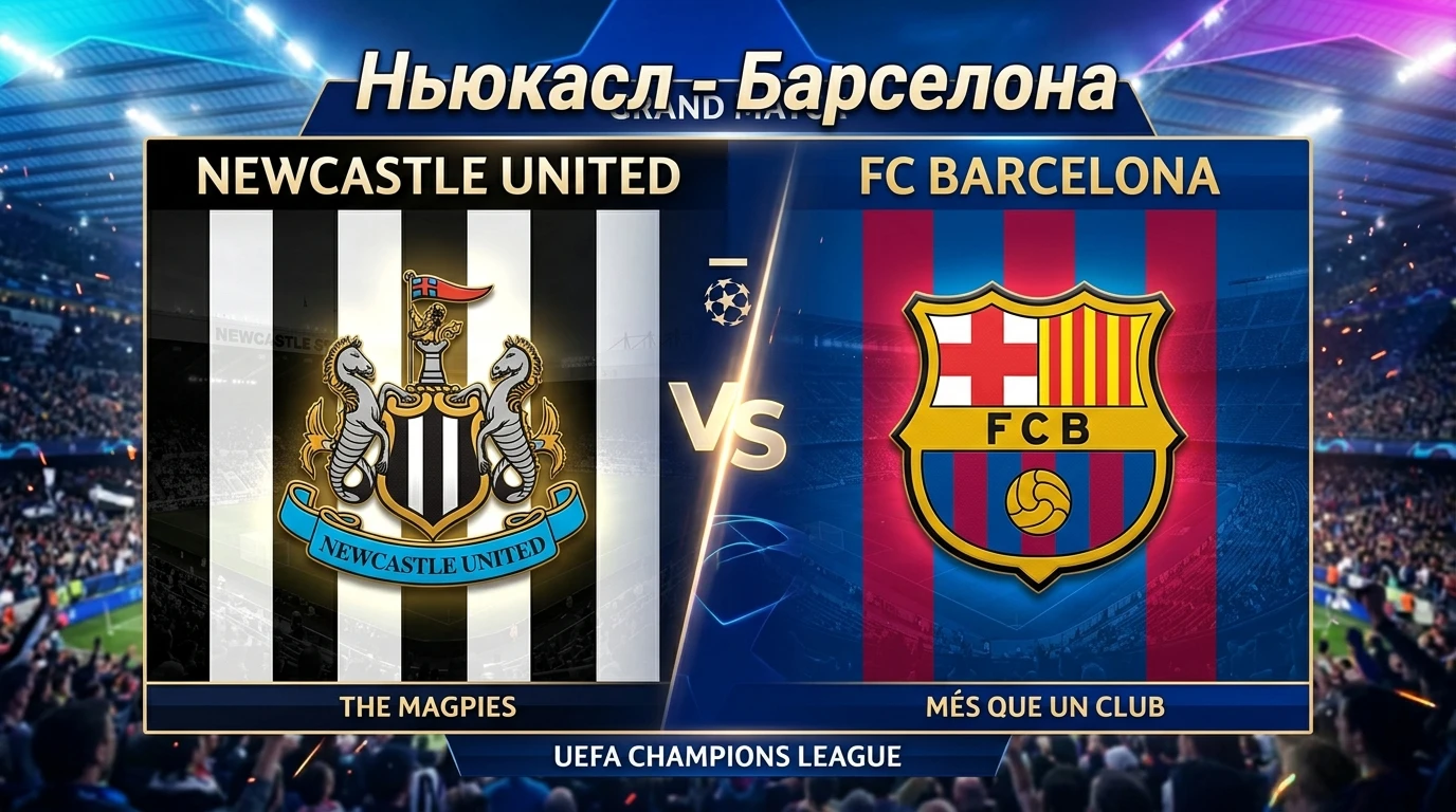 Где смотреть матч «Ньюкасл» - «Барселона» 10 марта: во сколько прямой эфир 1/8 финала Лиги чемпионов